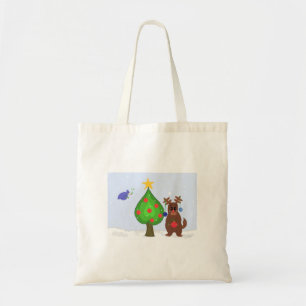 Whimsical Christmas Scene Tote Bag