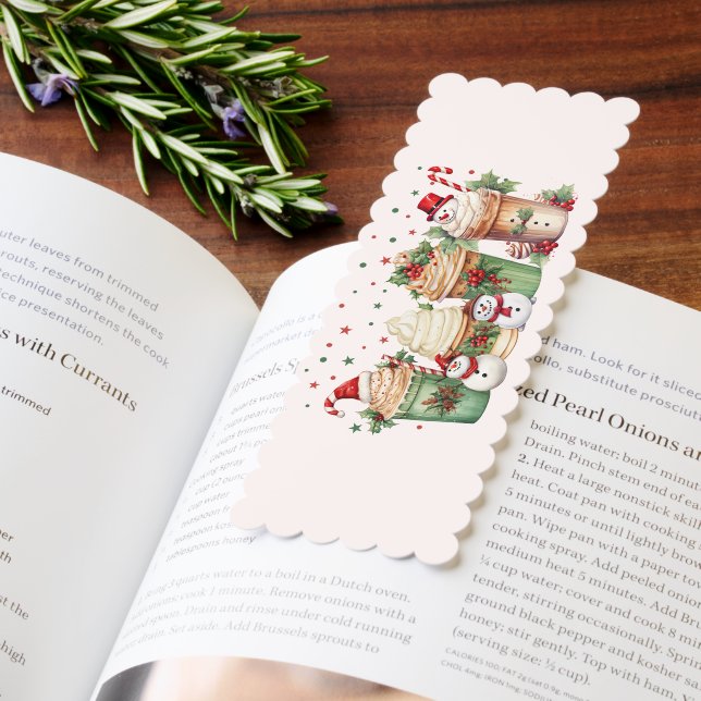 Whimsical Christmas Snowman Stack Reading Gift Bookmarks (Book)