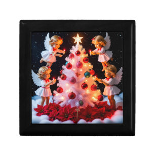 🎄 Whimsical Christmas Tree Angels Holiday🎄 Gift Box