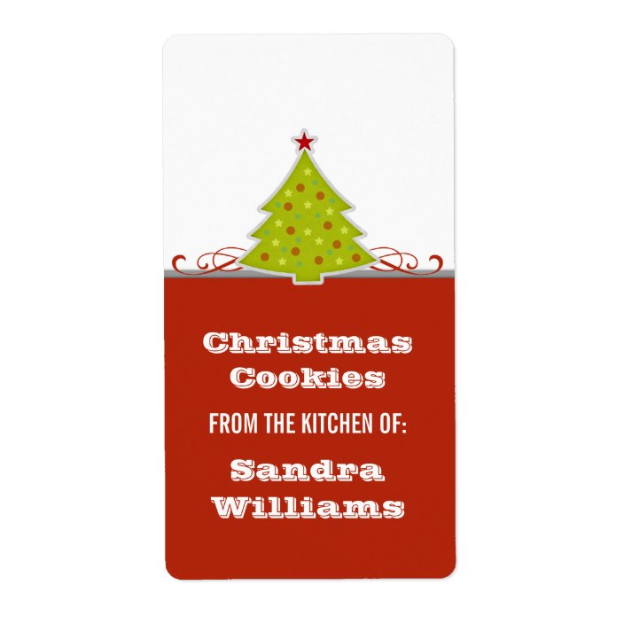 Holiday Address Label Whimsical Tree