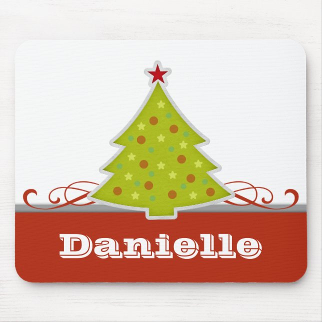 Whimsical Christmas Tree Mousepad (Front)