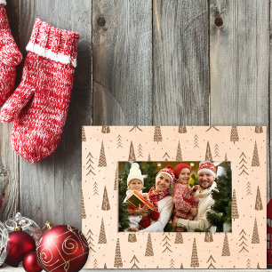 Whimsical Christmas Tree Pattern Engraved Frames