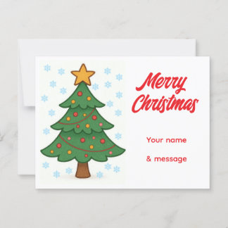 Whimsical Christmas Tree Postcard