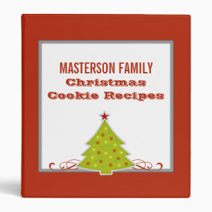 Whimsical Christmas Tree Recipe Binder (1.5 inch)
