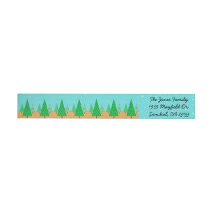 Whimsical Christmas Tree Return Address Labels