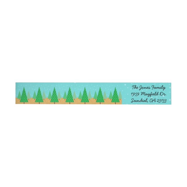 Whimsical Christmas Tree Return Address Labels (Individual)