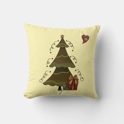 Whimsical Christmas Tree  Throw Pillow