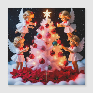 Whimsical Christmas Tree With Angel Figurines