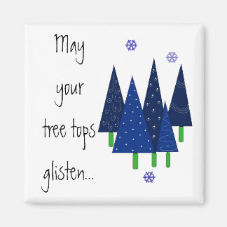 Whimsical Christmas Trees Magnet