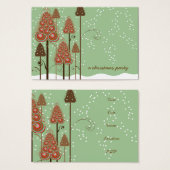 Whimsical Christmas Trees Mini Invite / Thank You/ (Front & Back)