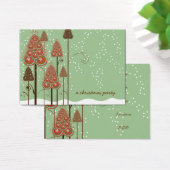 Whimsical Christmas Trees Mini Invite / Thank You/ (Desk)