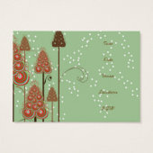 Whimsical Christmas Trees Mini Invite / Thank You/ (Back)