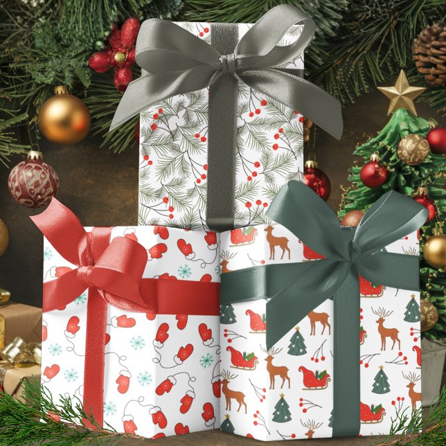 Whimsical Christmas Winter Wonderland Set Wrapping Paper Sheets (Creator Uploaded)