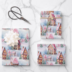 Whimsical Christmas wrapping paper design