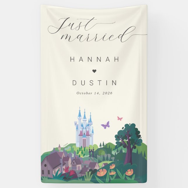 Whimsical Cinderella's Castle Charming Wedding  Banner (Vertical)