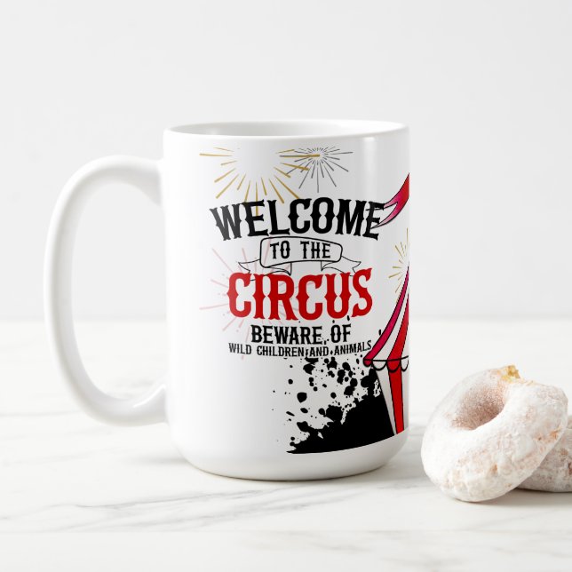 Whimsical Circus Coffee Mug (With Donut)