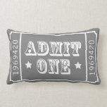 Whimsical Circus Theatre Ticket Admit One Lumbar Pillow