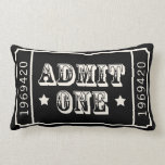 Whimsical Circus Theatre Ticket Admit One Lumbar Pillow