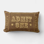 Whimsical Circus Theatre Ticket Admit One Lumbar Pillow at Zazzle