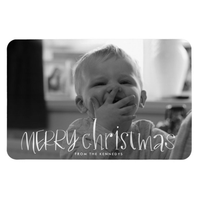 Whimsical Classic Merry Christmas Magnet (Horizontal)