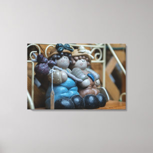 Whimsical Clay Figurines Canvas Print
