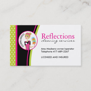 Whimsical Cleaning Services Business Cards