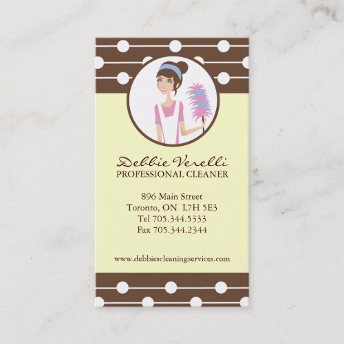 Whimsical Cleaning Services Business Cards