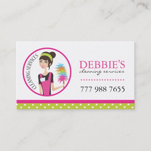 Whimsical Cleaning Services Business Cards