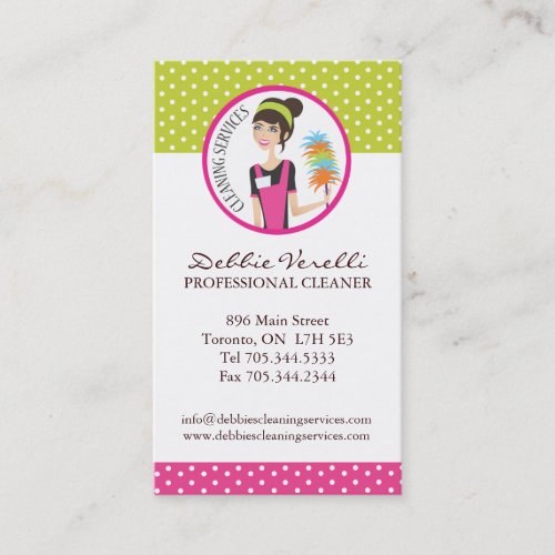 Whimsical Cleaning Services Business Cards
