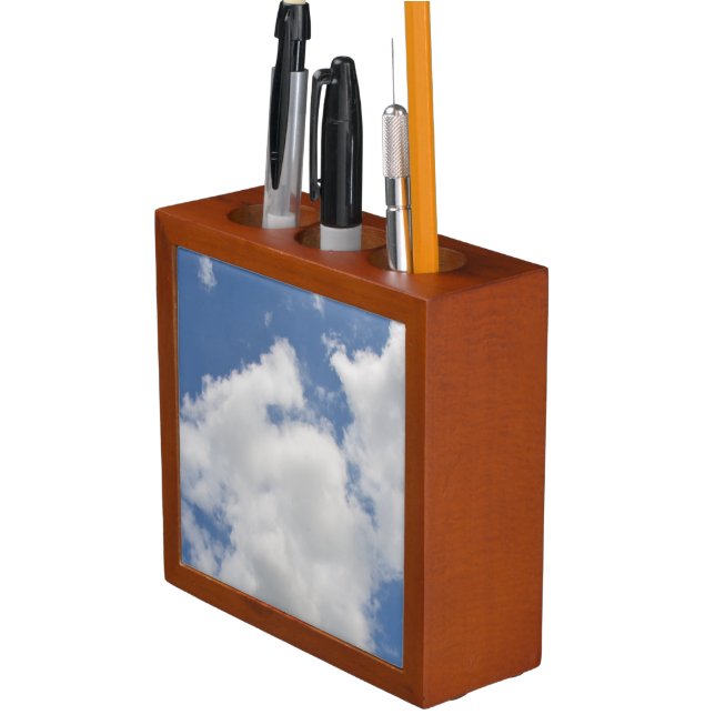 Whimsical Clouds Desk Organizer (In Situ)