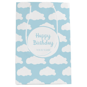 Whimsical Clouds Pattern Medium Gift Bag
