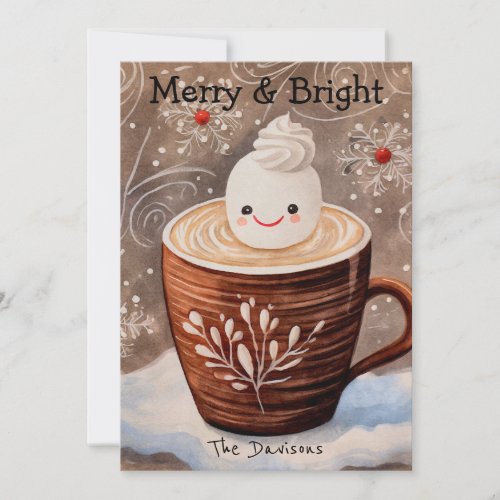 Whimsical Cocoa Holiday Card