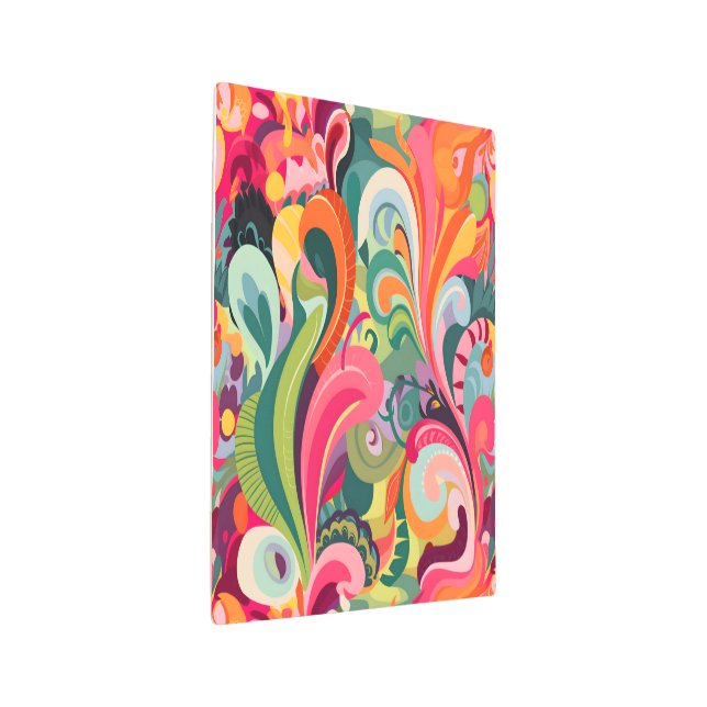 Whimsical Color Burst: Vibrant Patterned Art  (3/4)
