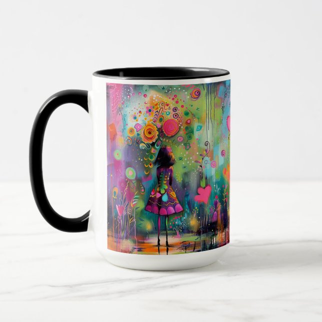 Whimsical Color Explosion Mug (Left)