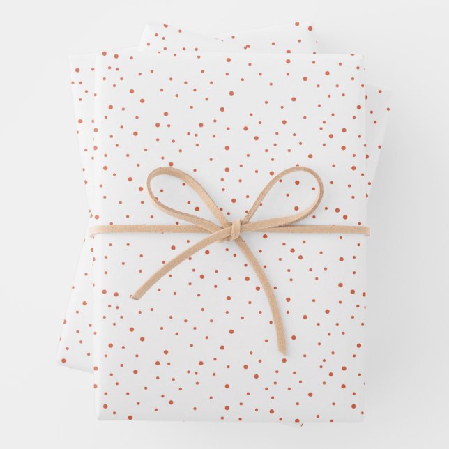 Whimsical Colorful Bright Snowfall Holiday Wrapping Paper Sheets (In situ)