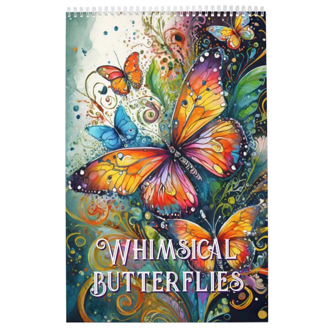 Whimsical colorful butterflies calendar (Cover)