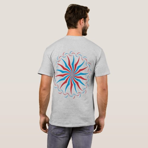 Whimsical Colorful Circle Leaves Pattern Design T_Shirt