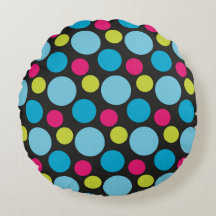 Whimsical Colorful Dots Pattern Blue Pink Modern
