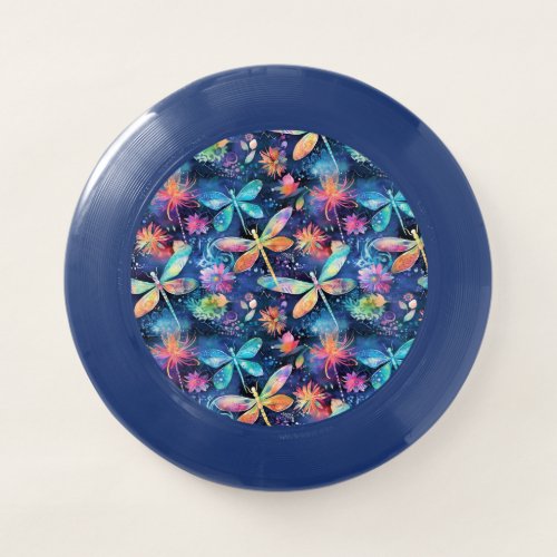 Whimsical colorful dragonfly pattern Wham_O frisbee