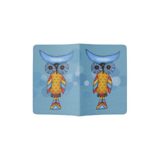 Whimsical Colorful Fantasy Owl Passport Holder