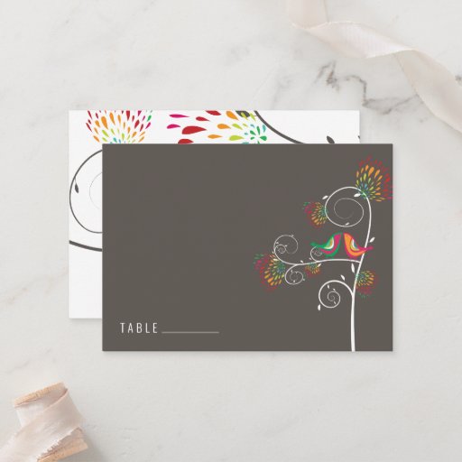 Customizable fatfatin Kissing Summer Birds Guest Place Card Business Cards