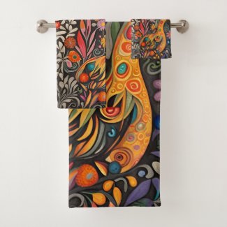 Whimsical Colorful Otomi Pattern 