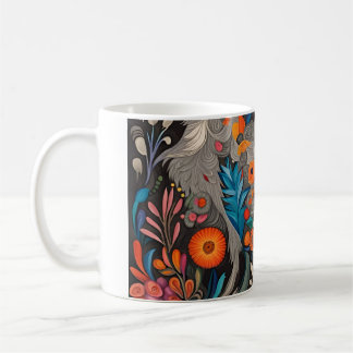 Whimsical Colorful Otomi Pattern  Coffee Mug