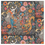 Whimsical Colorful Otomi Pattern  Fabric
