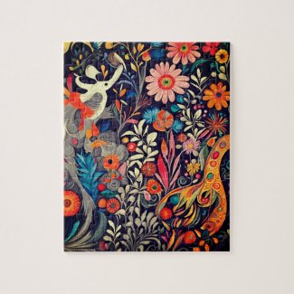 Whimsical Colorful Otomi Pattern