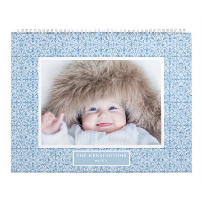 Whimsical Colorful Patterns Family Photo Calendar (Cover)