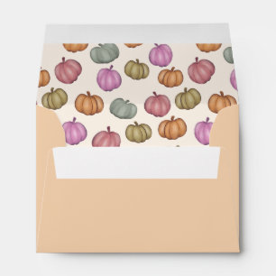 Whimsical Colorful Pumpkin Pattern Envelope