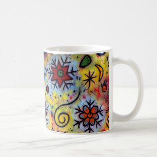 Whimsical, Colorful Snowflake Mug