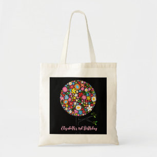 Whimsical Colorful Spring Flowers Pop Tree Bloom Tote Bag