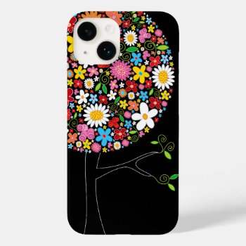 Whimsical Colorful Spring Flowers Pop Tree Nature Case-mate Iphone 14 Case by fat_fa_tin at Zazzle